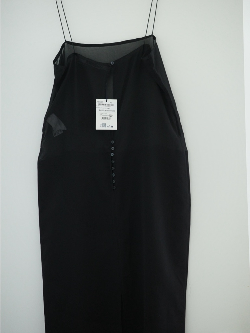 BRAND NEW Jacquemus Black Sheer Slip Dress - Picture 6 of 8